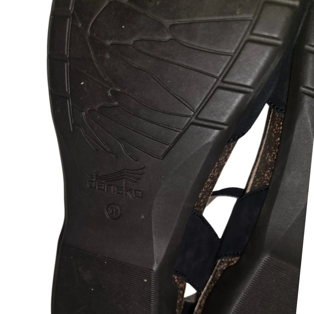 Dansko Rowan Close Toe Mary Jane Stappy Black Nubuck Leather Comfort shoes Sz 37 - Picture 4 of 8